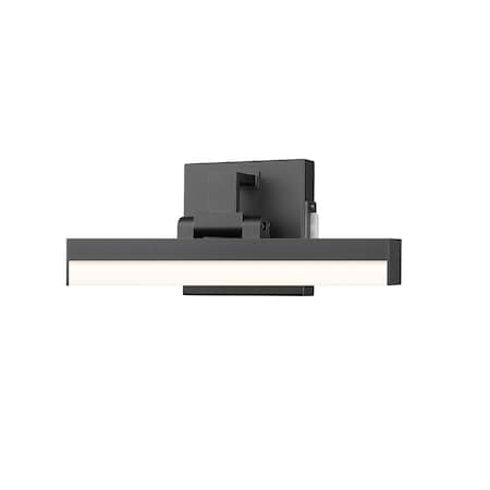 Z-Lite Liam Vanity, 1-Light, 13 In.W x 3 In.L x 5 In.H, Matte Black/Frosted 1009-13W-MB-LED